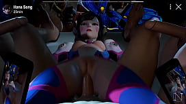 Stripper dva in action - overwatch metendo na sua boceta