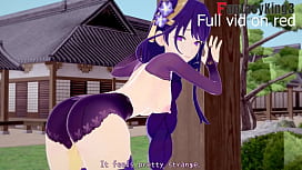 Purple hair hentai fodendo com um macho na praia